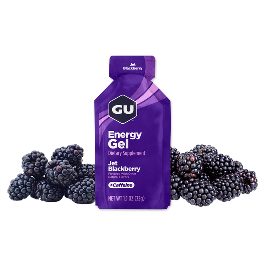 GU Energy Gel – Jet Blackberry (Mora Negra) – 40 mg, con cafeína