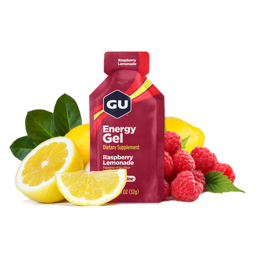 GU Energy Gel – Raspberry Lemonade (Frambuesa Limón) – 25 mg, con cafeína
