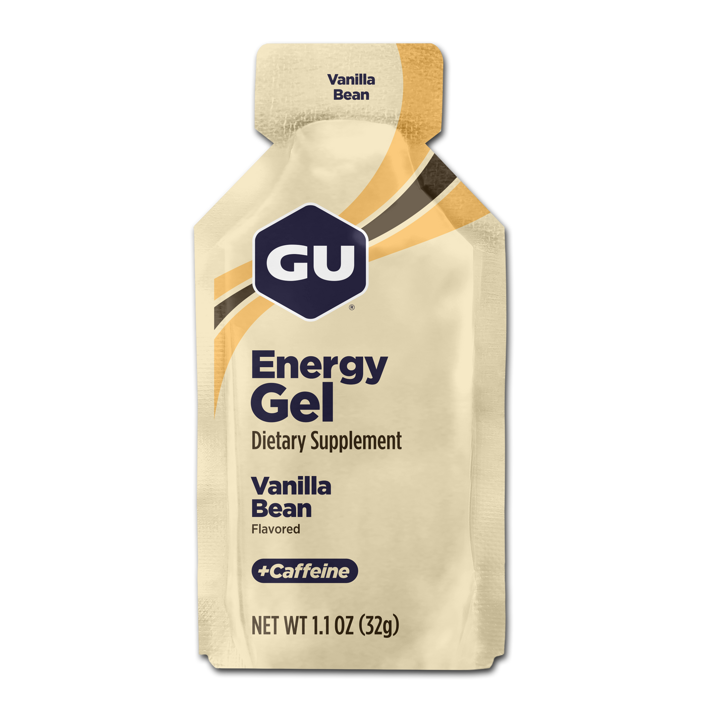 GU Energy Gel – Vanilla Bean (Vainilla) – 20 mg, con cafeína