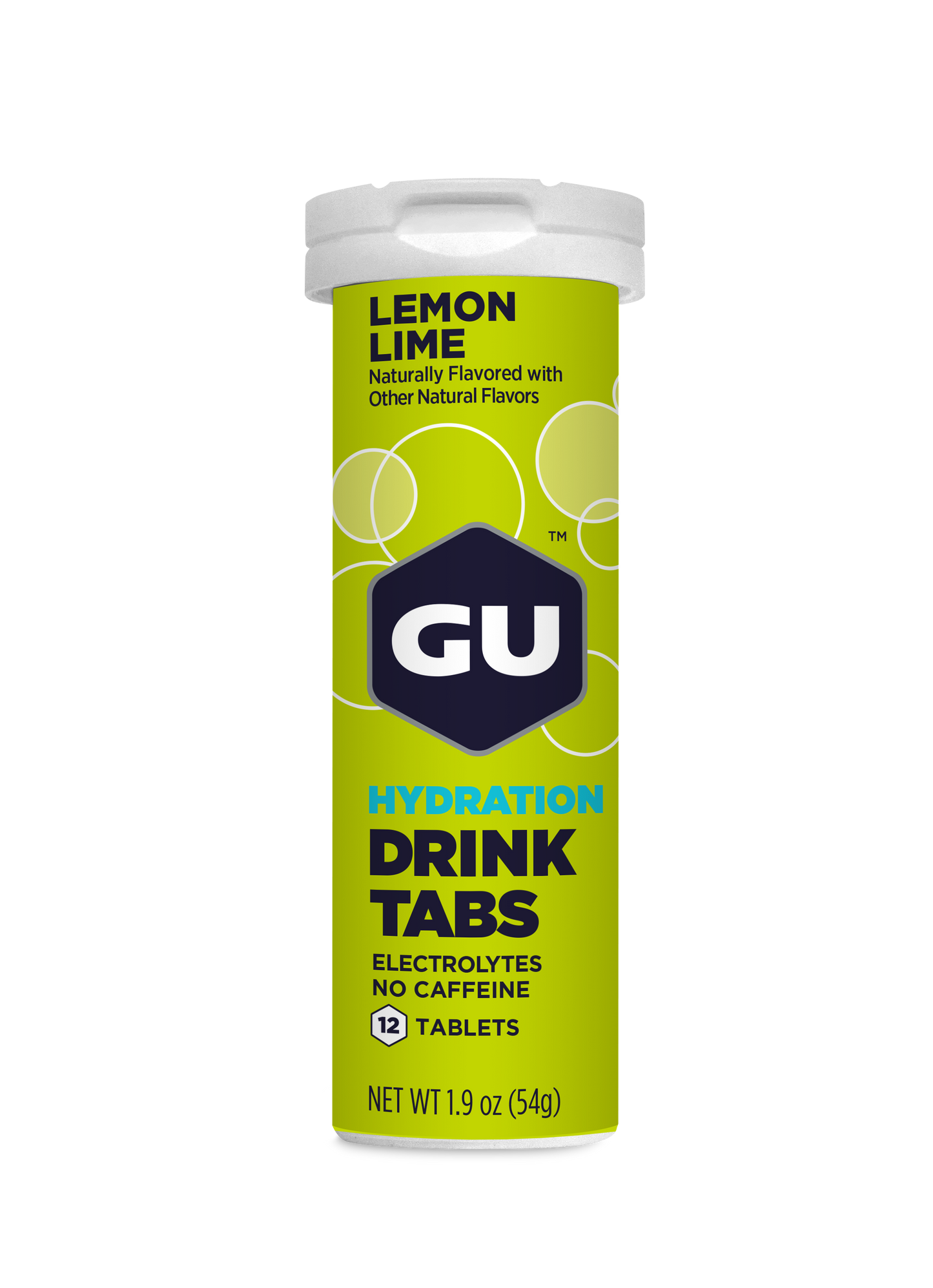 GU Drink Tabs - Lemon Lime / Limón con lima | Sin cafeína – Tabletas efervescentes de electrolitos