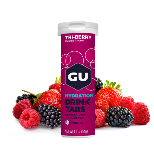 GU Drink Tabs - Tri / Tri | Sin cafeína – Tabletas efervescentes de electrolitos