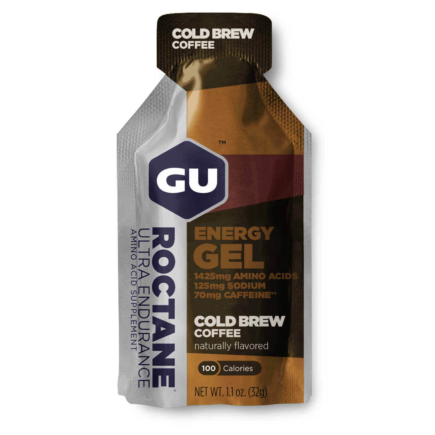 GU Roctane Gel – Cold Brew Coffee (Café Cold Brew) – 35 mg, con cafeína