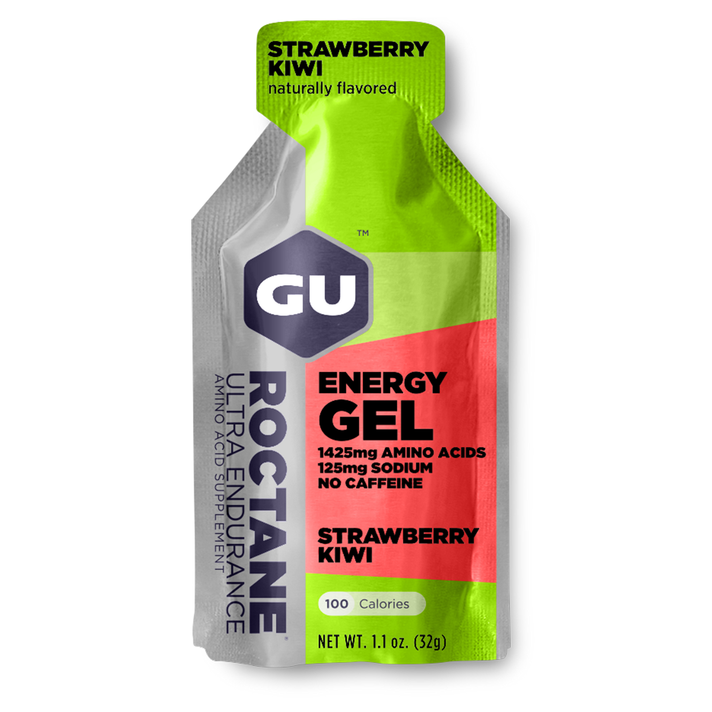 GU Roctane Gel – Kiwi Strawberry (Kiwi & Fresa) – 35 mg, con cafeína