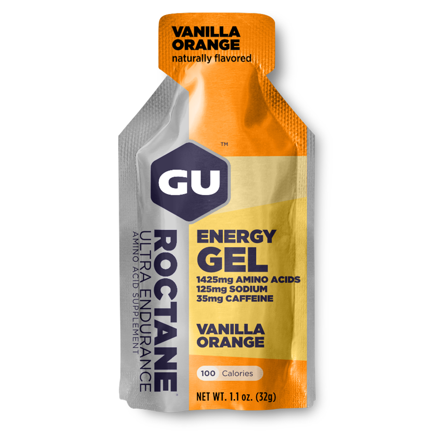 GU Roctane Gel – Vanilla Orange (Vainilla & Naranja) – 35 mg, con cafeína