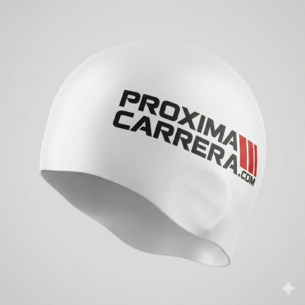 Gorro de Natación - Rendimiento y Ajuste Hidrodinámico ProximaCarrera Blanco