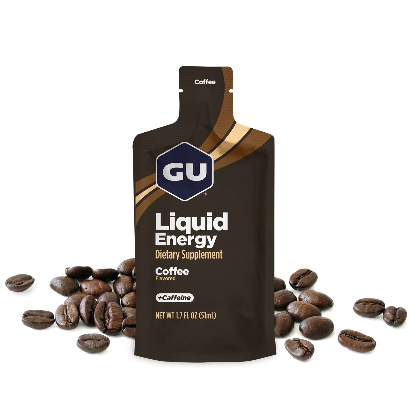 GU Liquid Energy - Coffee / Café | Con cafeína (40 mg) – Gel energético líquido