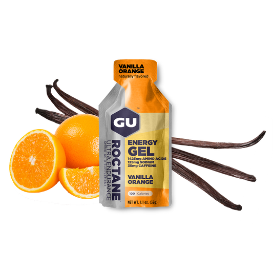 GU Roctane Gel – Vanilla Orange (Vainilla & Naranja) – 35 mg, con cafeína