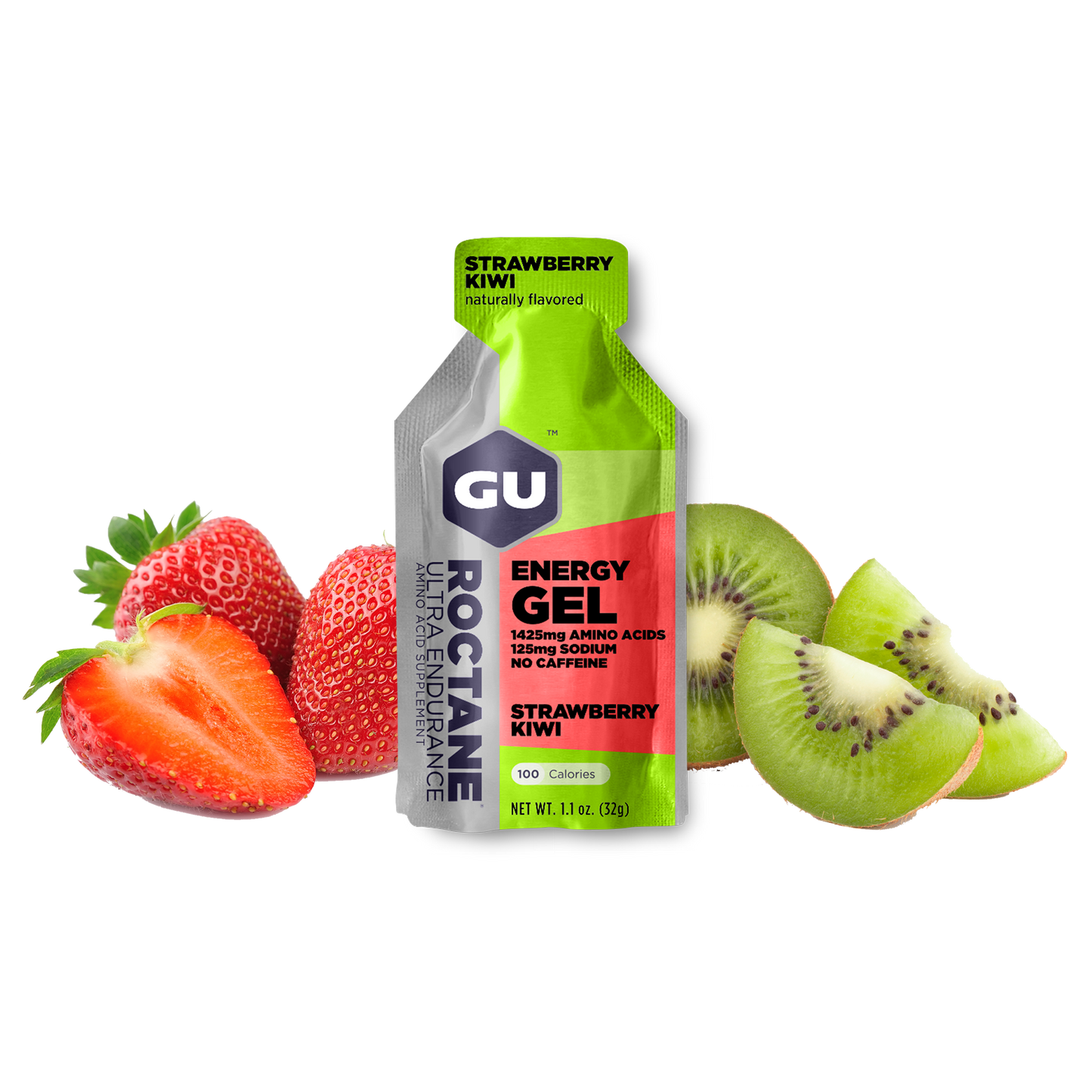 GU Roctane Gel – Kiwi Strawberry (Kiwi & Fresa) – 35 mg, con cafeína