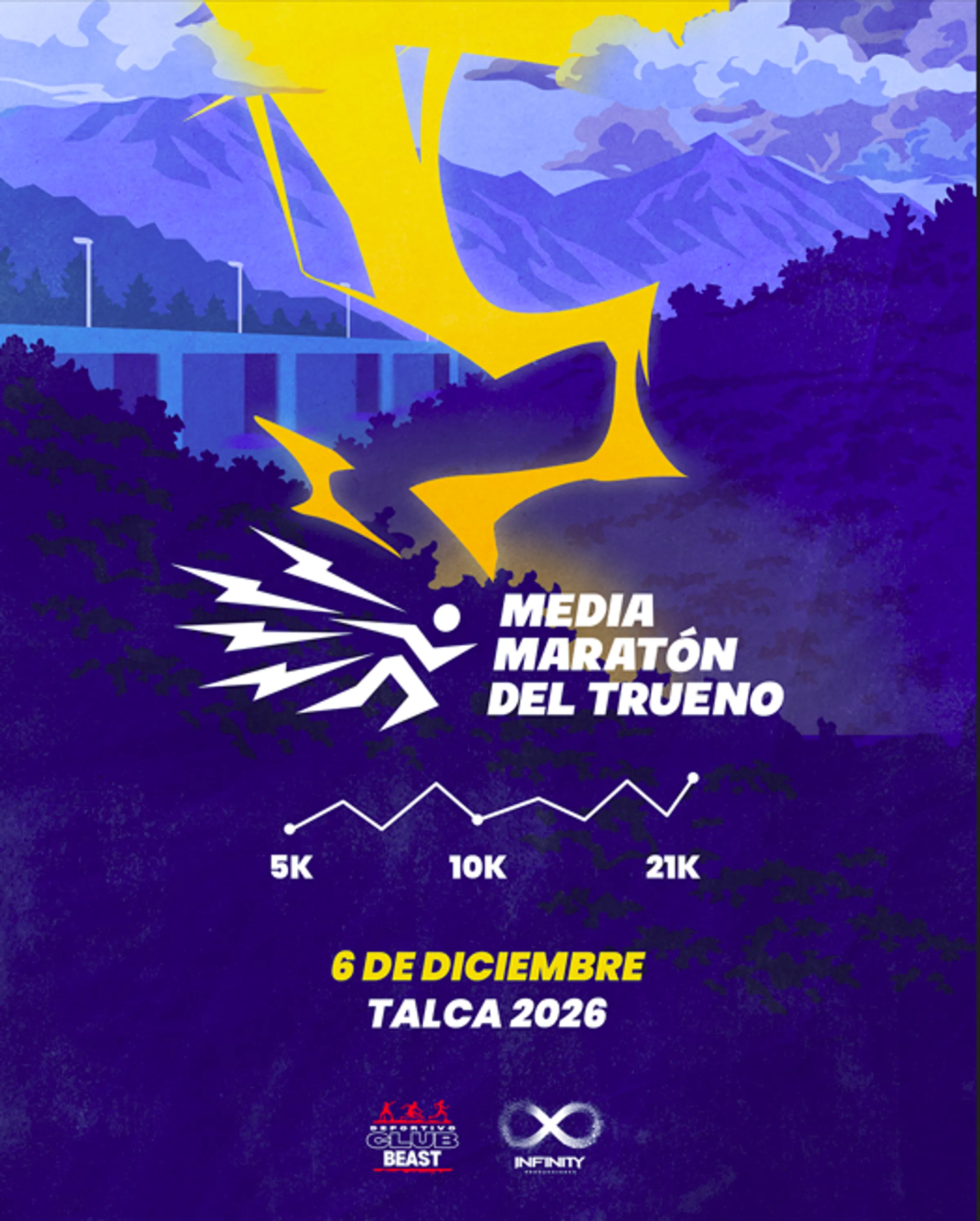 Flyer de Media Maratón del Trueno