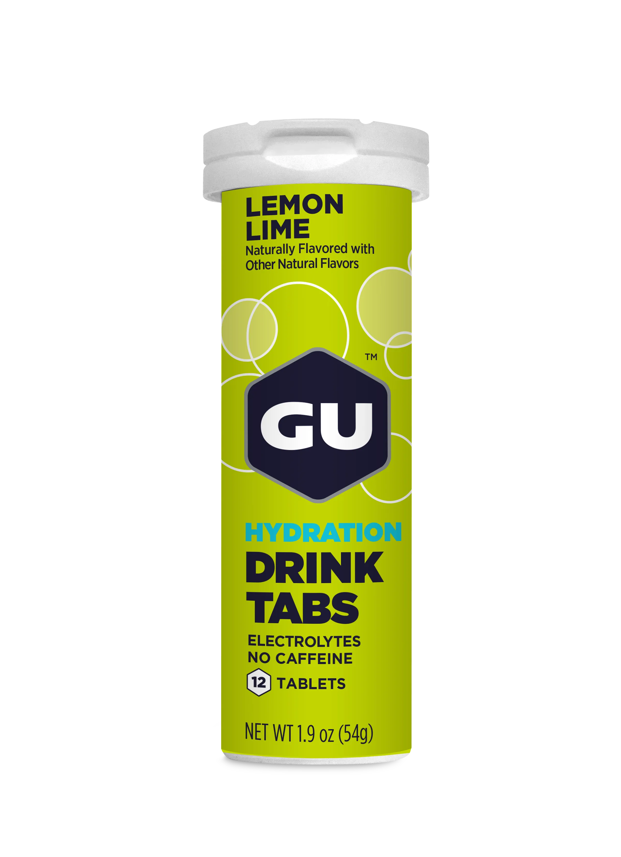 GU Drink Tabs - Lemon Lime / Limón con lima | Sin cafeína – Tabletas efervescentes de electrolitos