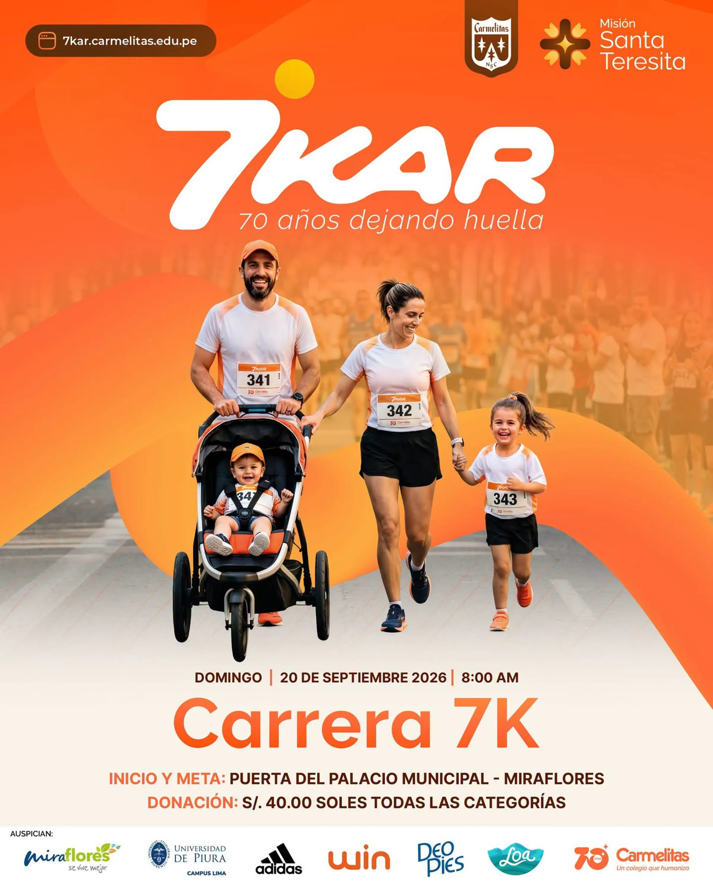 Carrera 7 KAR Carmelitas – Domingo 20 de Septiembre 2026