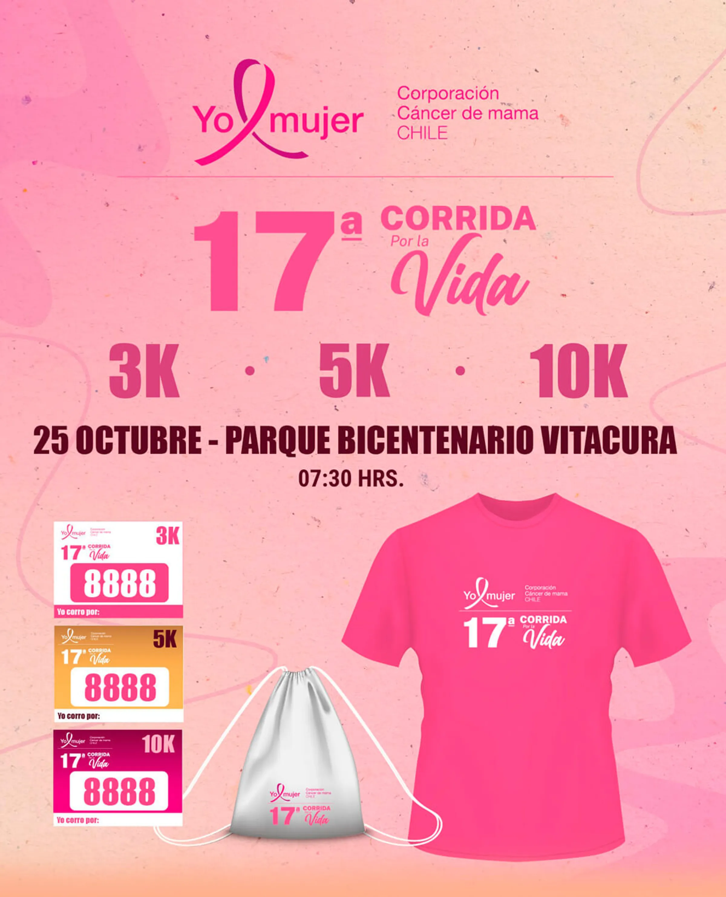 Flyer de Corrida por la Vida Yo Mujer