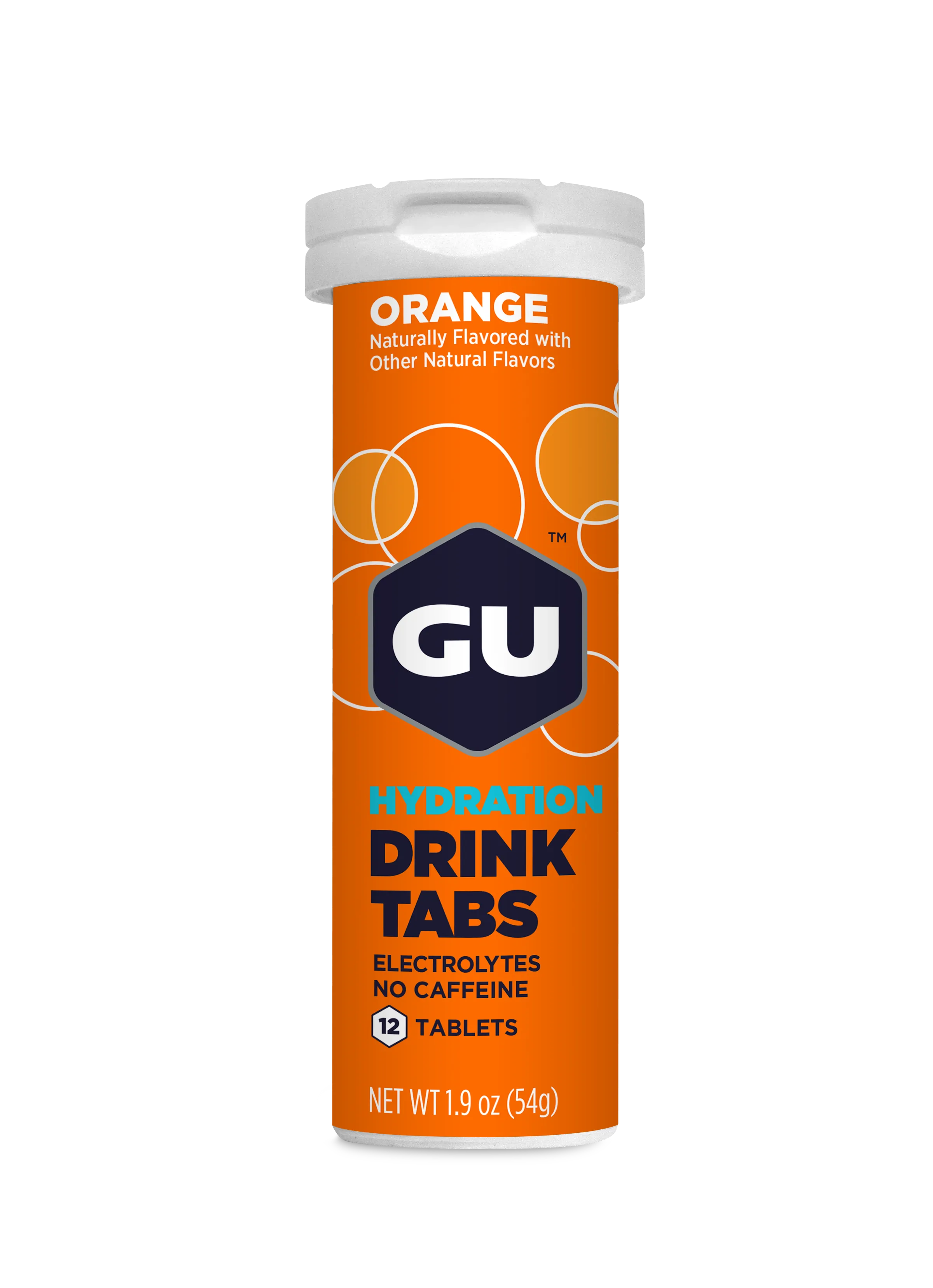 GU Drink Tabs - Orange / Naranja | Sin cafeína – Tabletas efervescentes de electrolitos