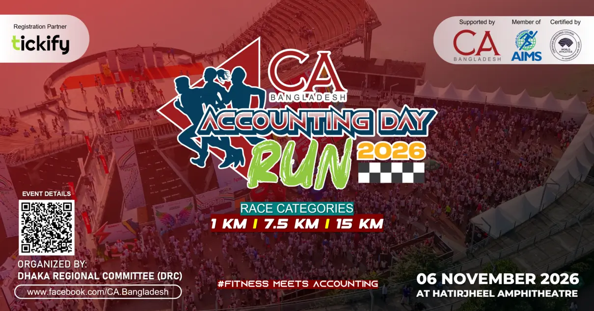 Flyer de CA Bangladesh Accounting Day Run 2026