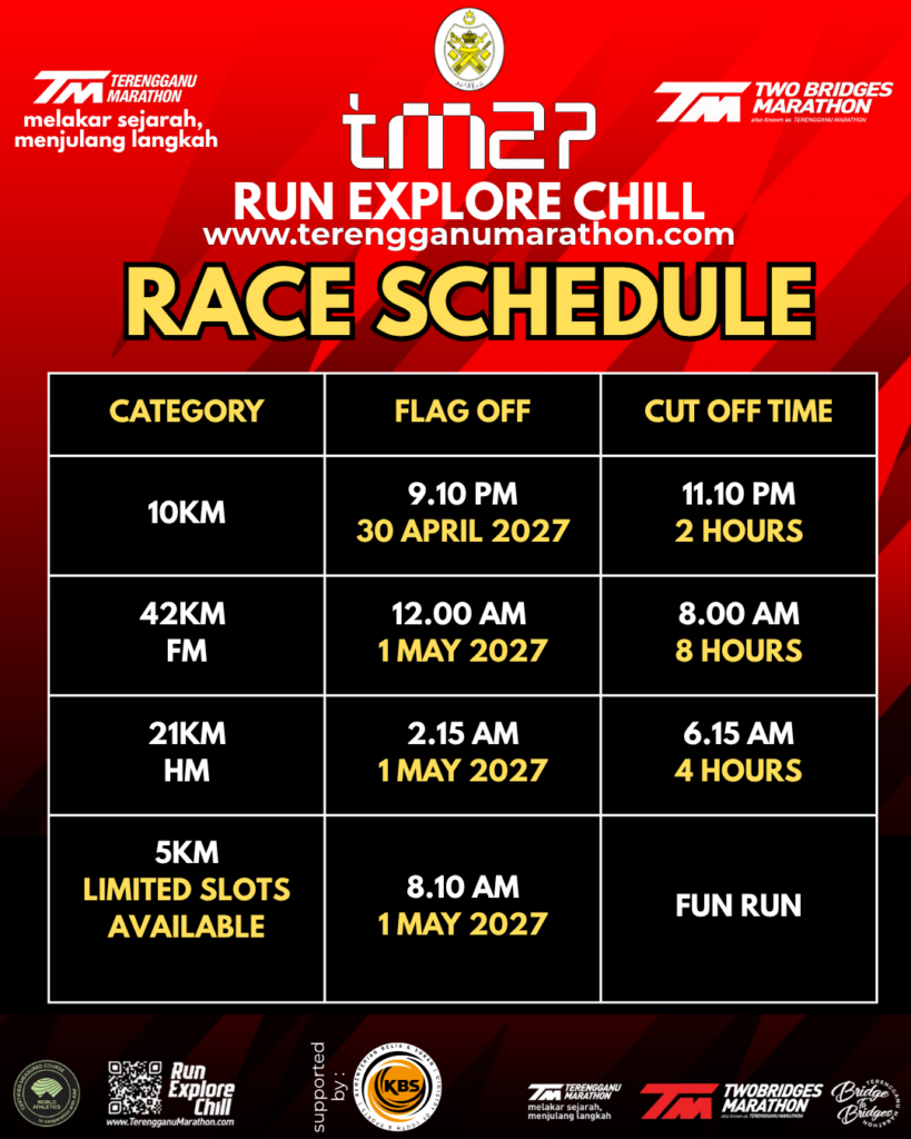 Flyer de Terengganu Marathon - 10 km nocturno 2027
