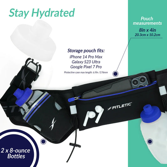 Fitletic Hydra 16 - Cinturón de Hidratación - Negro