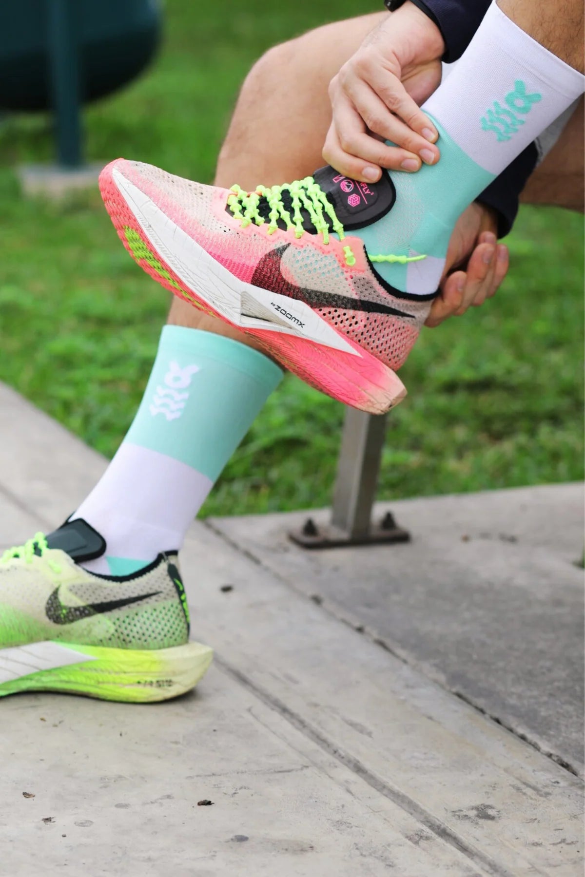 Bunnyhop - Bicolor Aqua - Medias