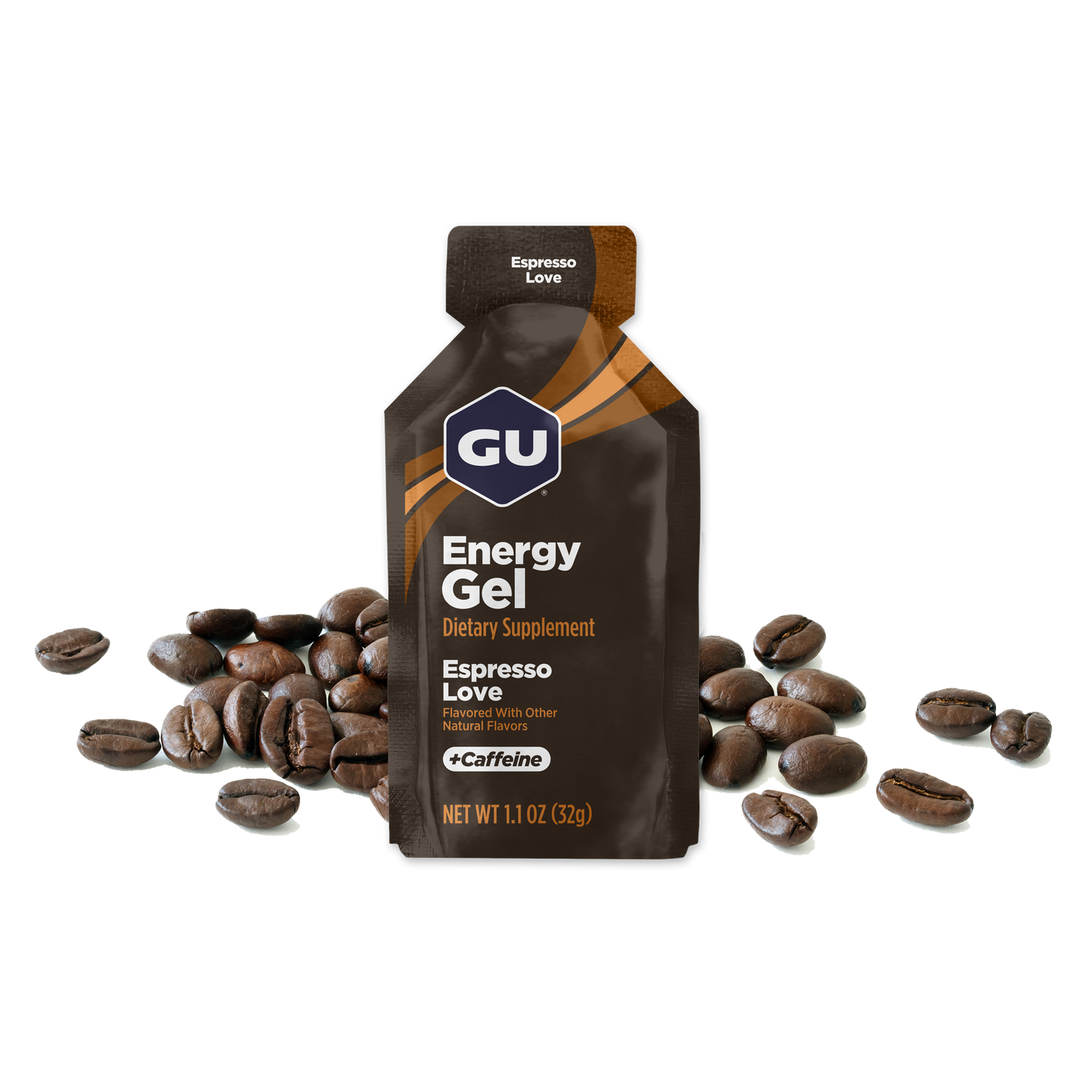 GU Energy Gel – Espresso Love (Café Espresso) – 40 mg, con cafeína