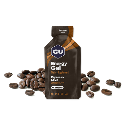 GU Energy Gel – Espresso Love (Café Espresso) – 40 mg, con cafeína