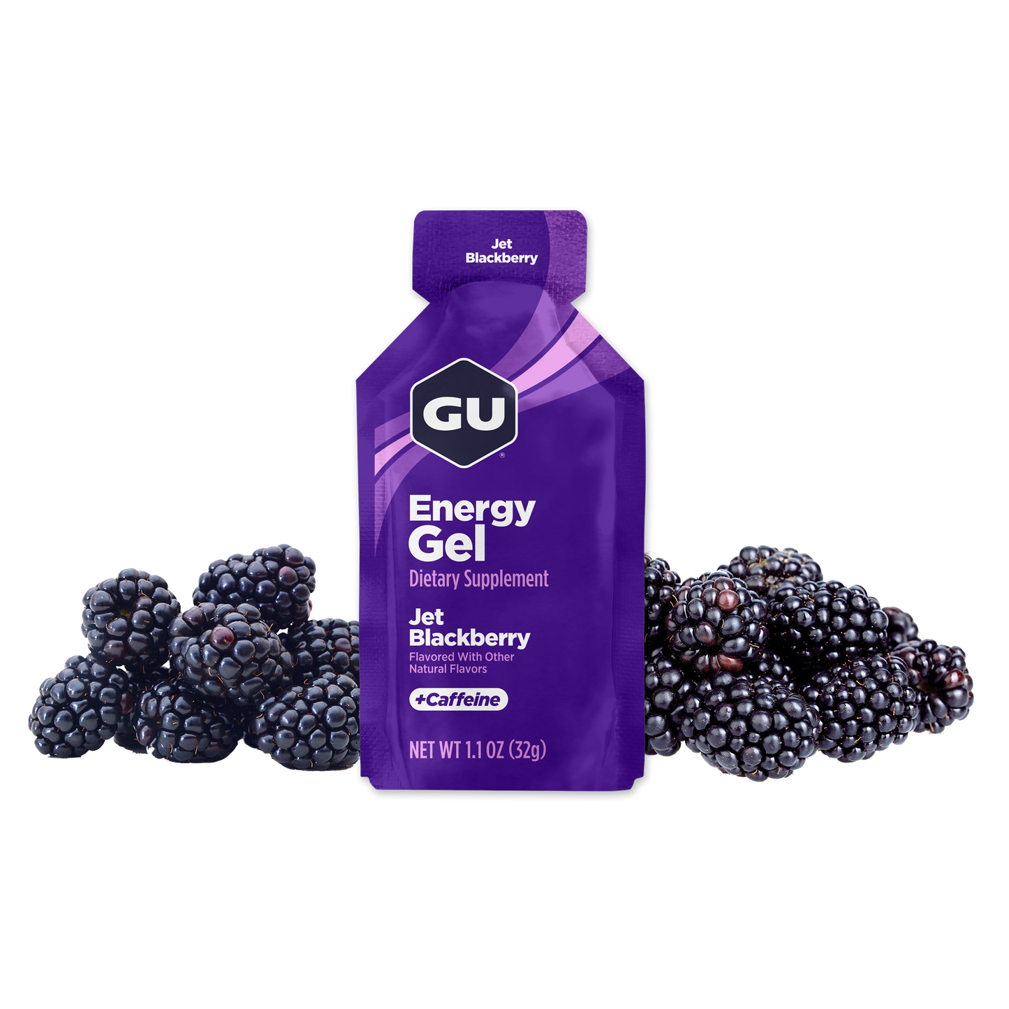 GU Energy Gel – Jet Blackberry (Mora Negra) – 40 mg, con cafeína
