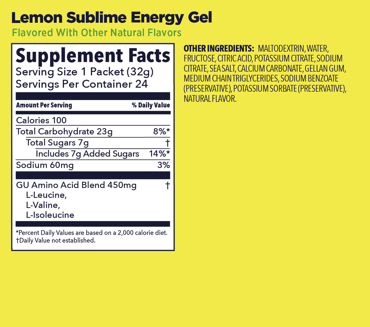 GU Energy Gel – Lemon Sublime (Limón) – sin cafeína