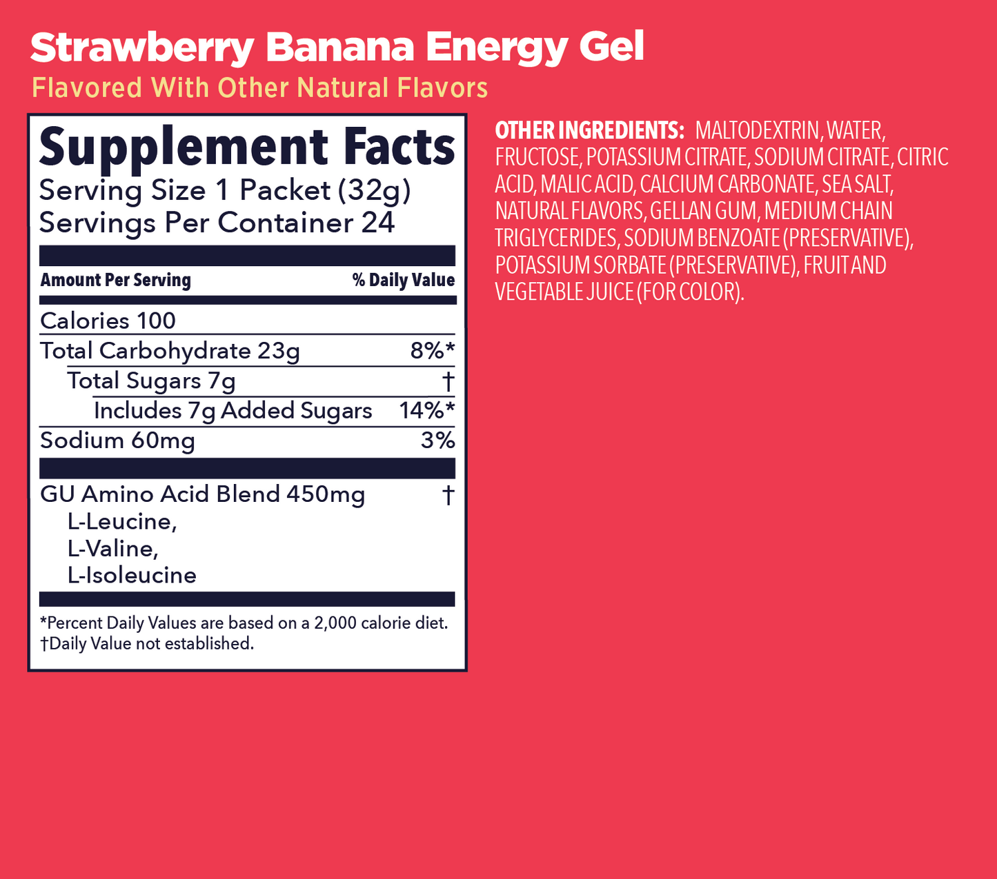 GU Energy Gel – Strawberry Banana (Fresa Plátano) – sin cafeína