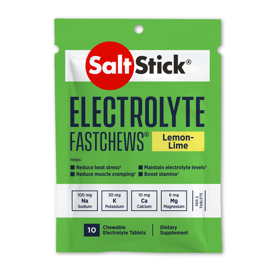 SaltStick Fastchews Lemon Lime - Tabletas de electrolitos masticables Lima Limón