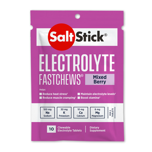 SaltStick Fastchews Mixed Berry - Tabletas de electrolitos masticables