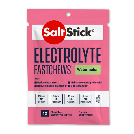 SaltStick Fastchews Watermelon - Tabletas de electrolitos masticables Sandía