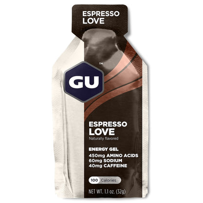 GU Energy Gel – Espresso Love (Café Espresso) – 40 mg, con cafeína