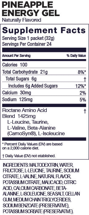 GU Roctane Gel – Pineapple (Piña) – sin cafeína