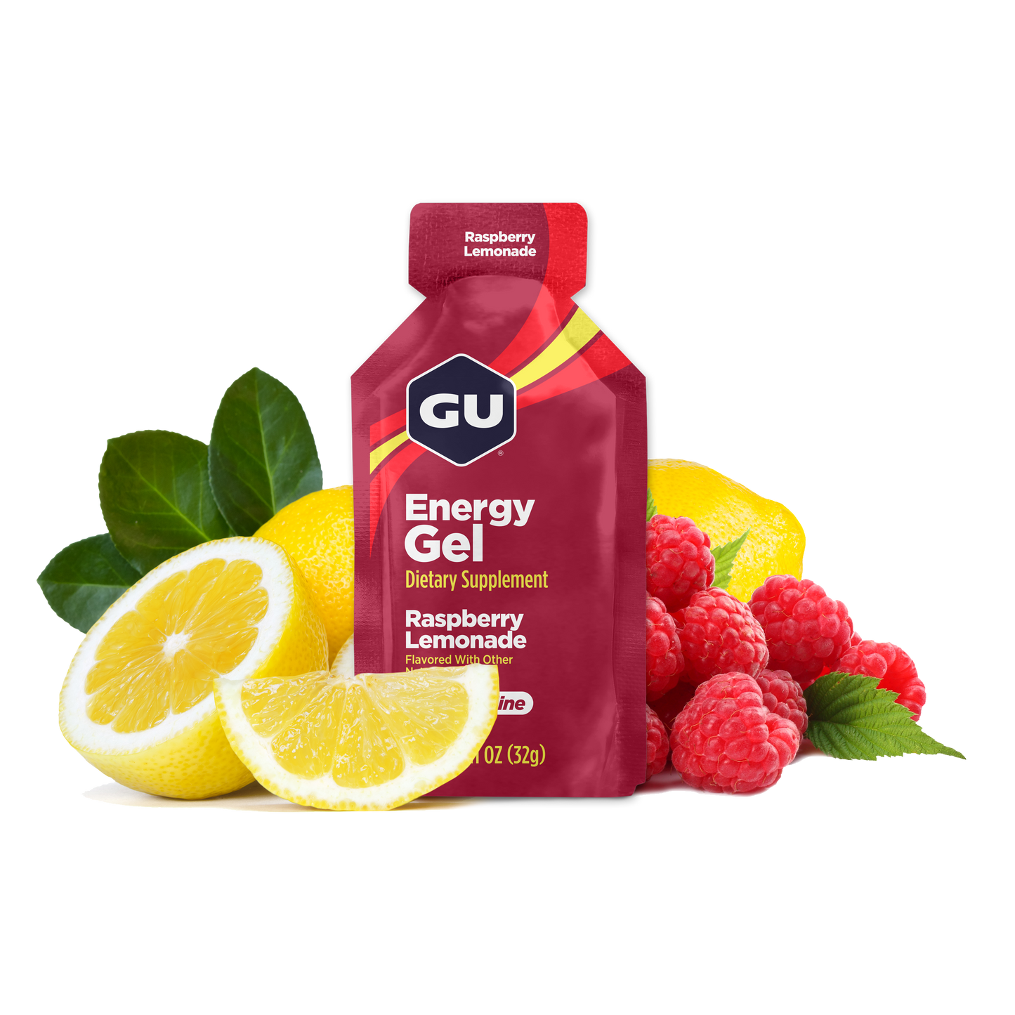 GU Energy Gel – Raspberry Lemonade (Frambuesa Limón) – 25 mg, con cafeína