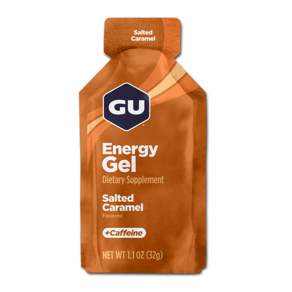 GU Energy Gel – Salted Caramel (Caramelo Salado) – 20 mg, con cafeína