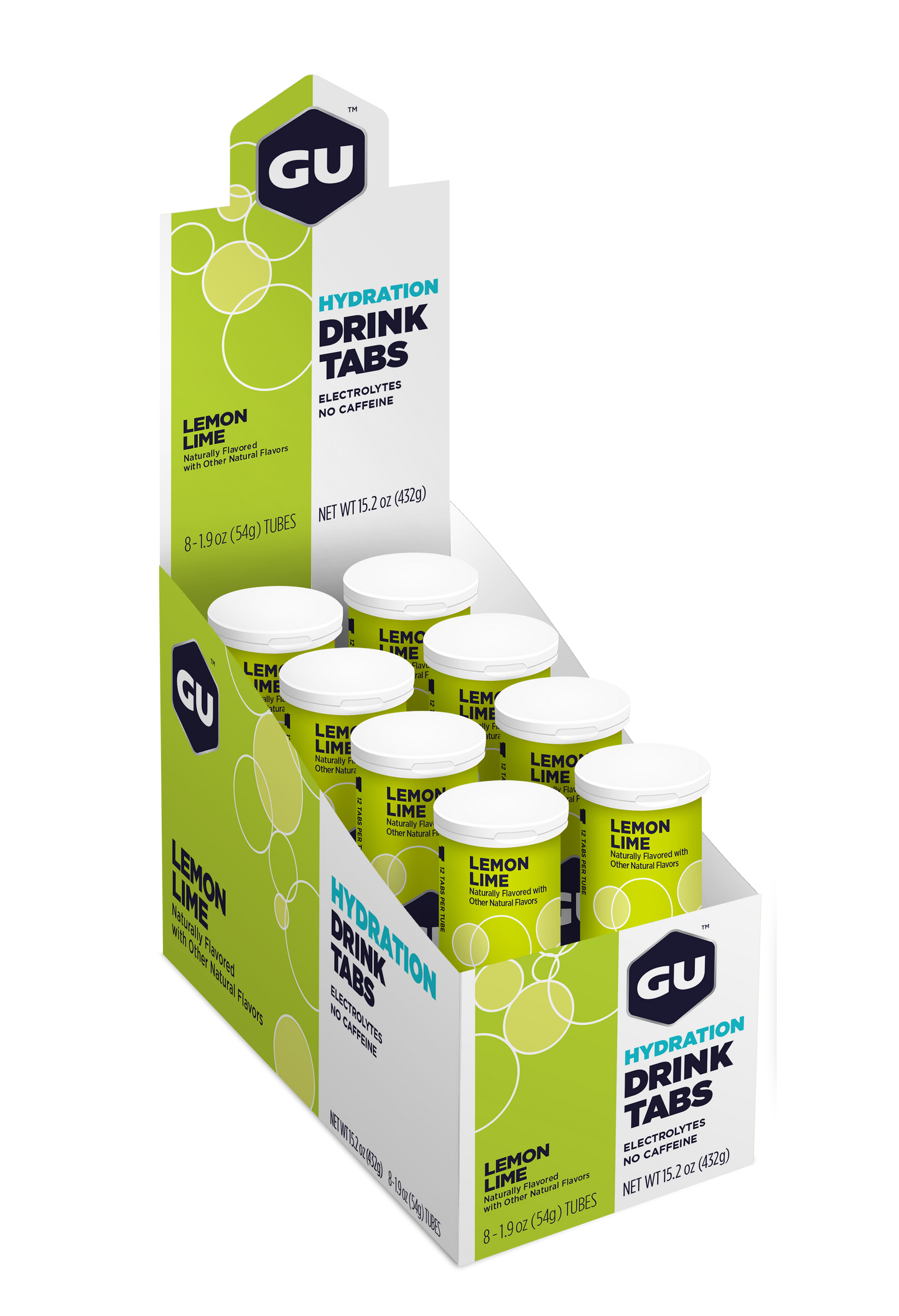 GU Drink Tabs - Lemon Lime / Limón con lima | Sin cafeína – Tabletas efervescentes de electrolitos