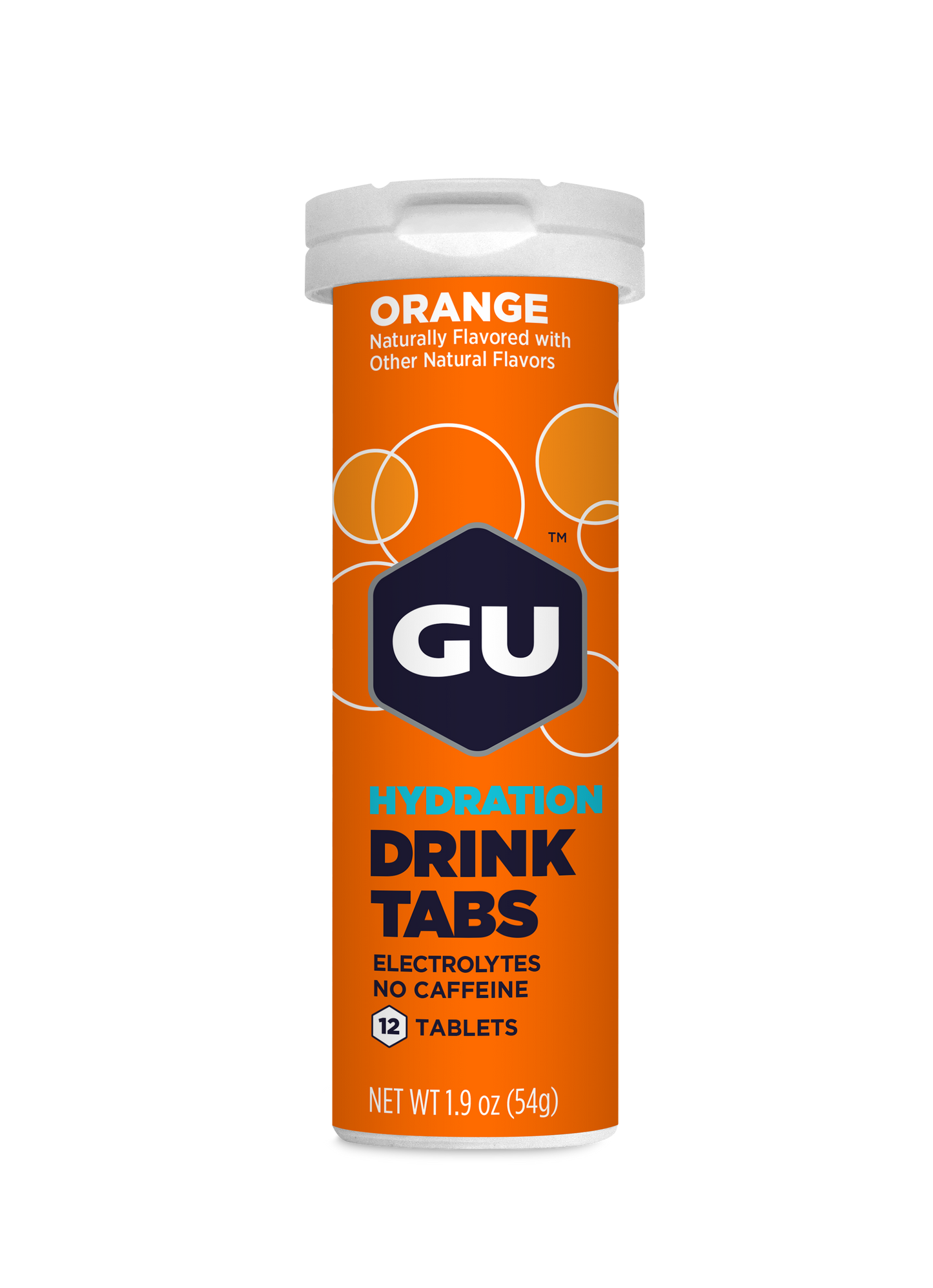 GU Drink Tabs - Orange / Naranja | Sin cafeína – Tabletas efervescentes de electrolitos