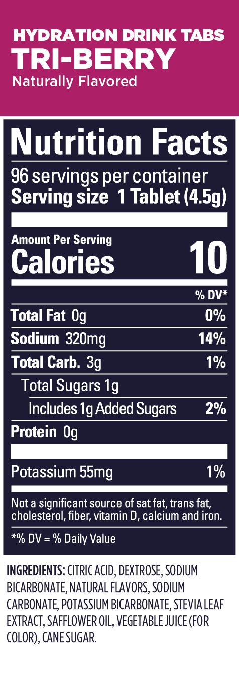 GU Drink Tabs - Tri / Tri | Sin cafeína – Tabletas efervescentes de electrolitos