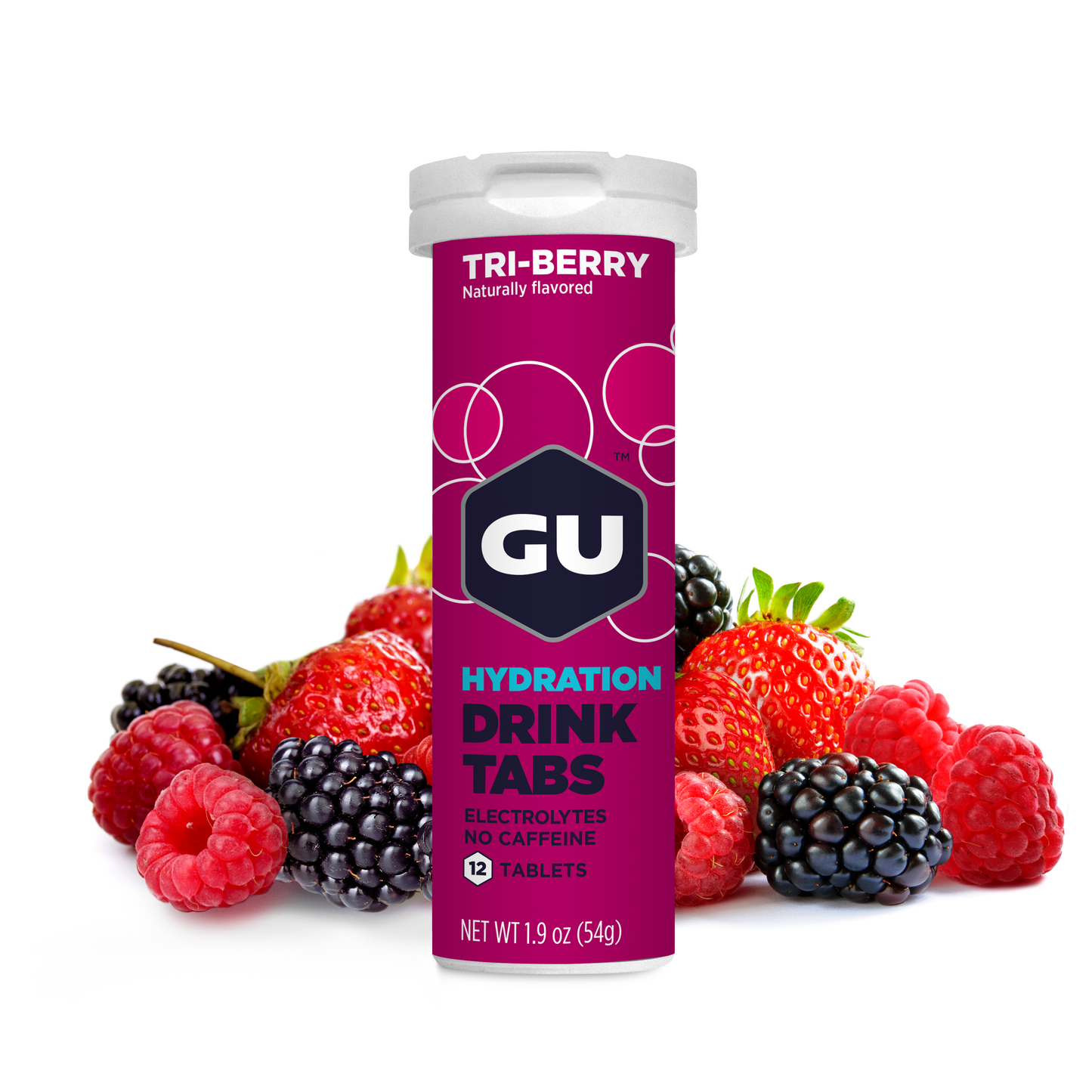 GU Drink Tabs - Tri / Tri | Sin cafeína – Tabletas efervescentes de electrolitos