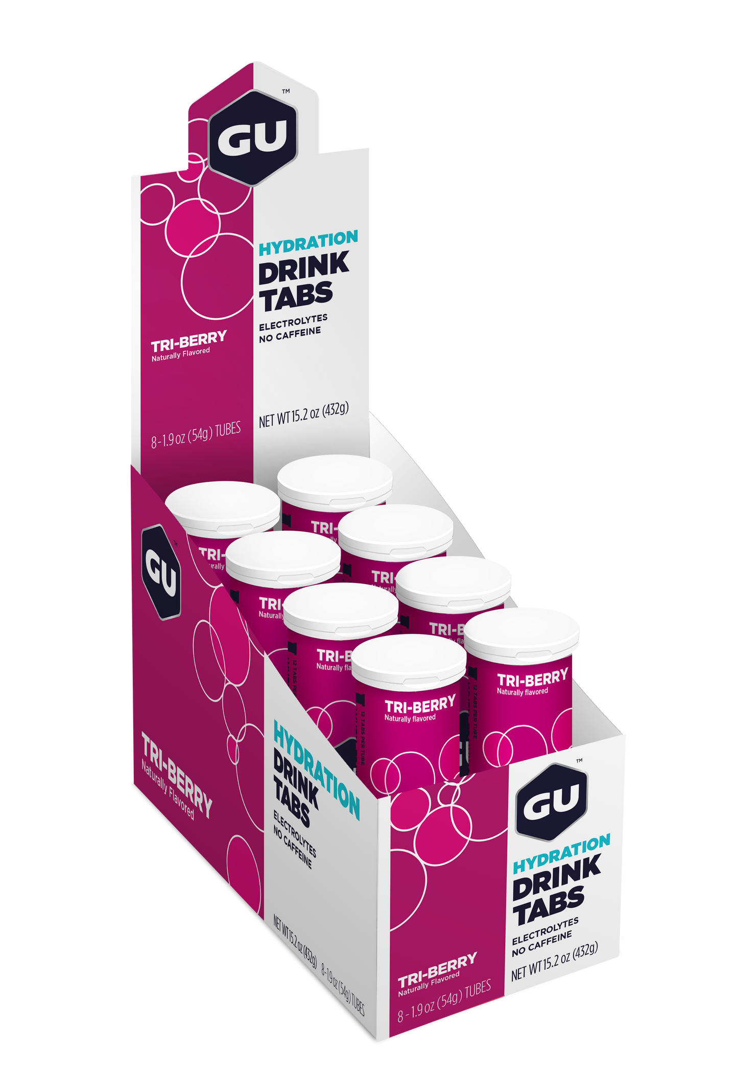 GU Drink Tabs - Tri / Tri | Sin cafeína – Tabletas efervescentes de electrolitos