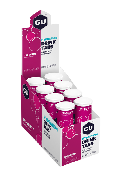 GU Drink Tabs - Tri / Tri | Sin cafeína – Tabletas efervescentes de electrolitos