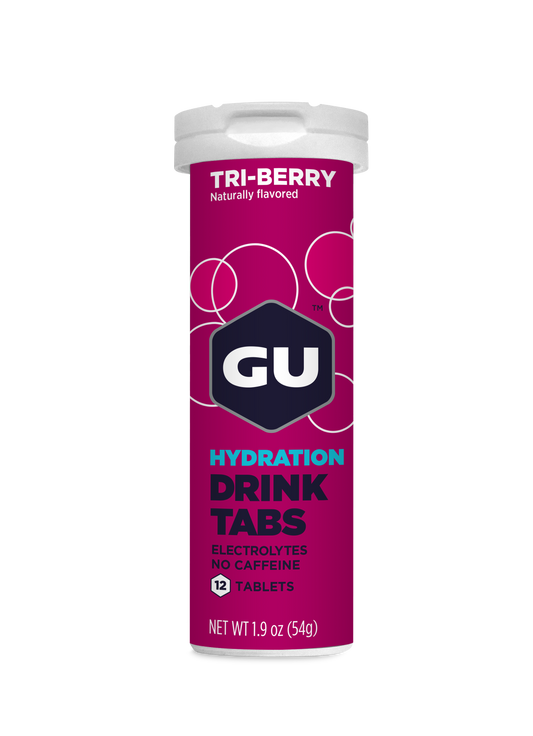 GU Drink Tabs - Tri / Tri | Sin cafeína – Tabletas efervescentes de electrolitos