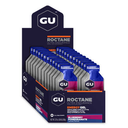 GU Roctane Gel – Blueberry Pomegranate (Arándano & Granada) – 35 mg, con cafeína