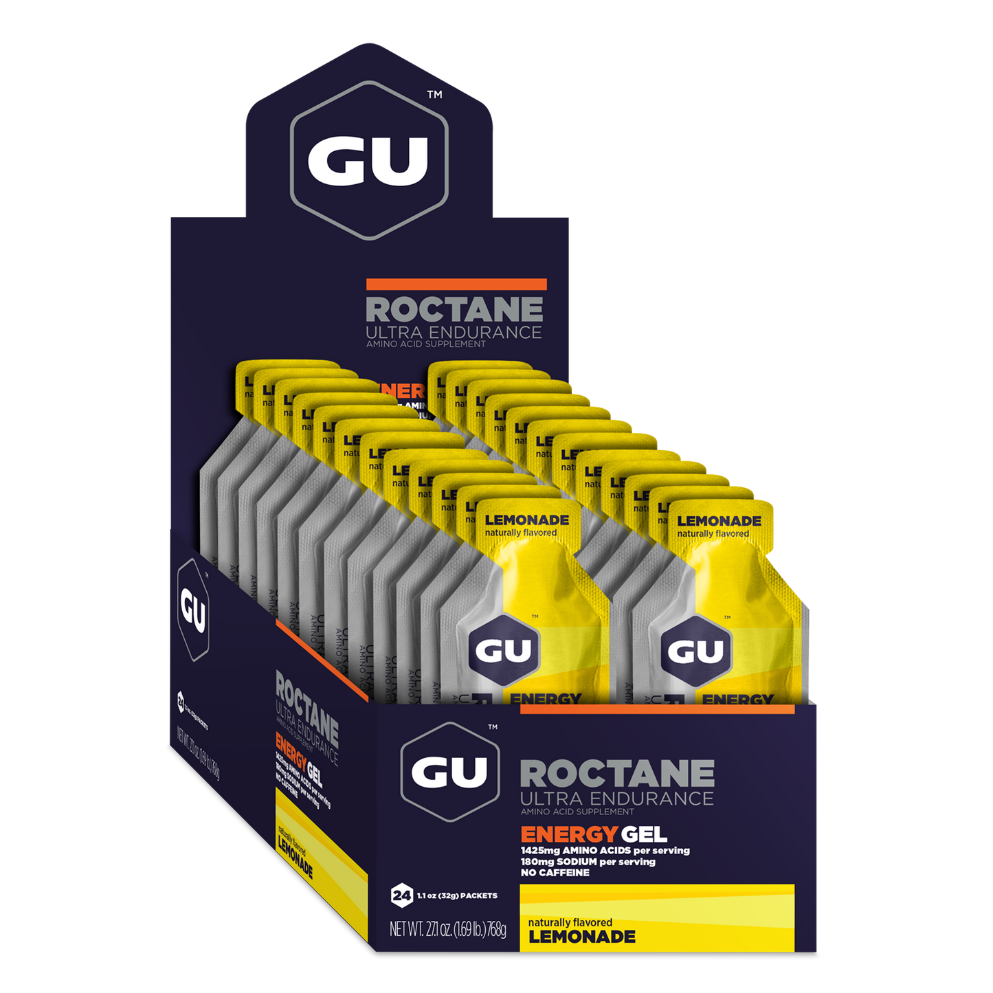 GU Roctane Gel – Lemonade (Limonada) – sin cafeína