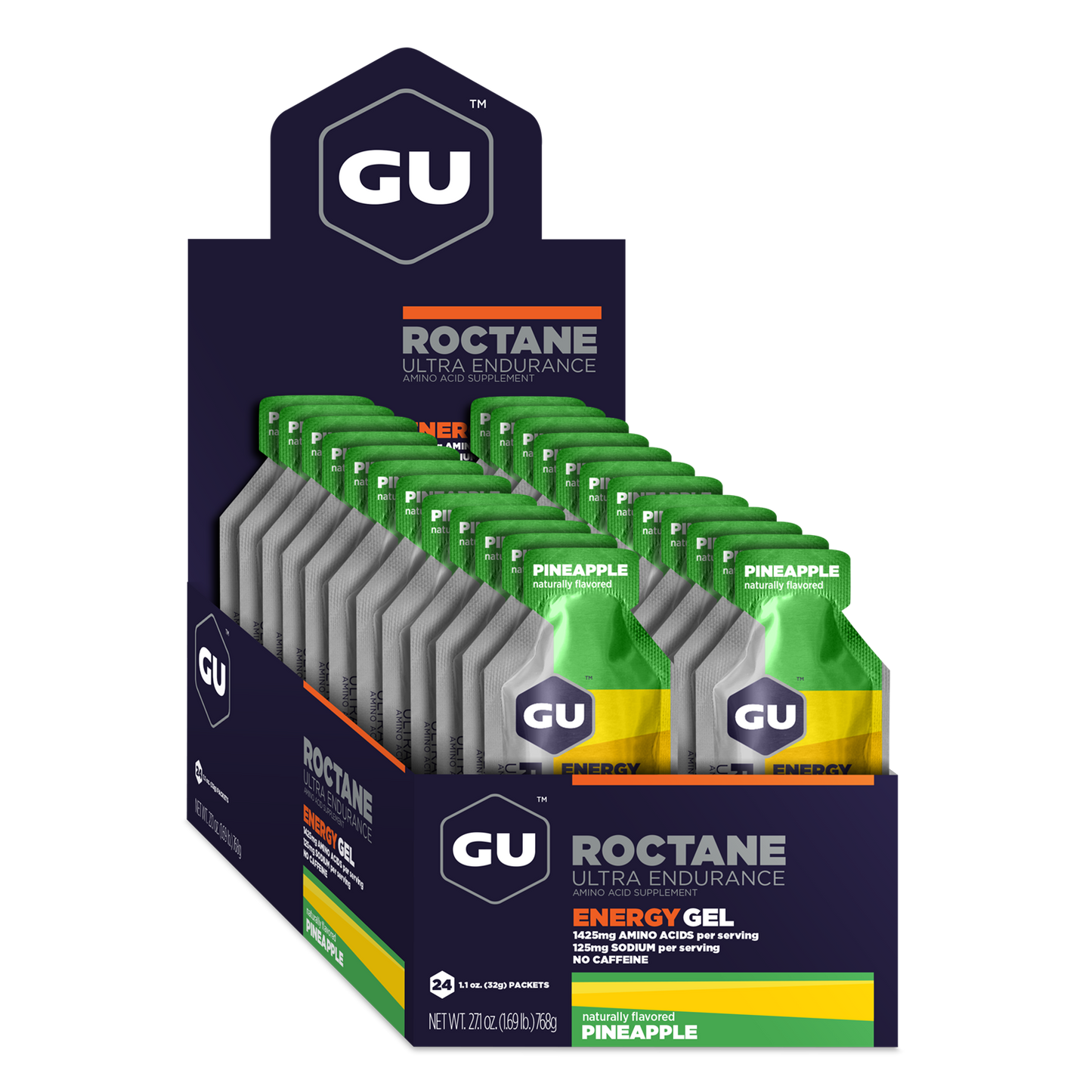 GU Roctane Gel – Pineapple (Piña) – sin cafeína