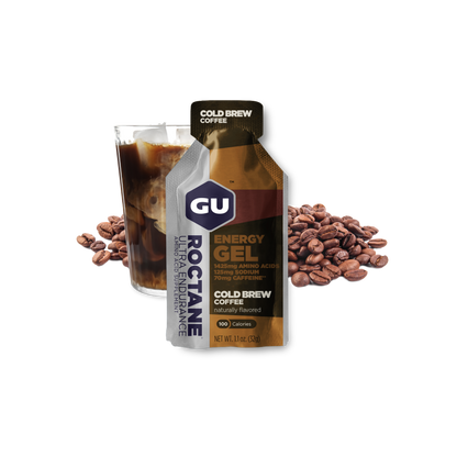 GU Roctane Gel – Cold Brew Coffee (Café Cold Brew) – 35 mg, con cafeína