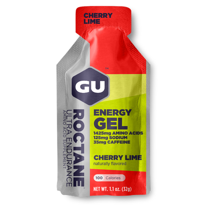 GU Roctane Gel – Cherry Lime (Cereza & Lima) – 35 mg, con cafeína