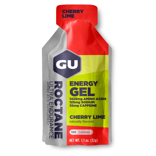GU Roctane Gel – Cherry Lime (Cereza & Lima) – 35 mg, con cafeína