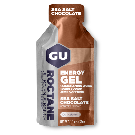 GU Roctane Gel – Sea Salt Chocolate (Chocolate & Sal Marina) – 35 mg, con cafeína