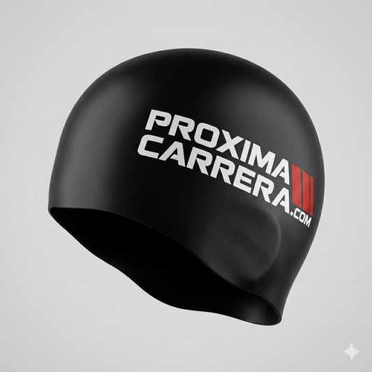 Gorro de Natación - Rendimiento y Ajuste Hidrodinámico ProximaCarrera Negro
