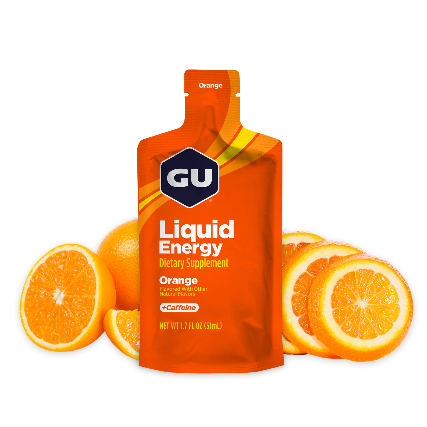 GU Liquid Energy - Orange / Naranja | Con cafeína (20 mg) – Gel energético líquido