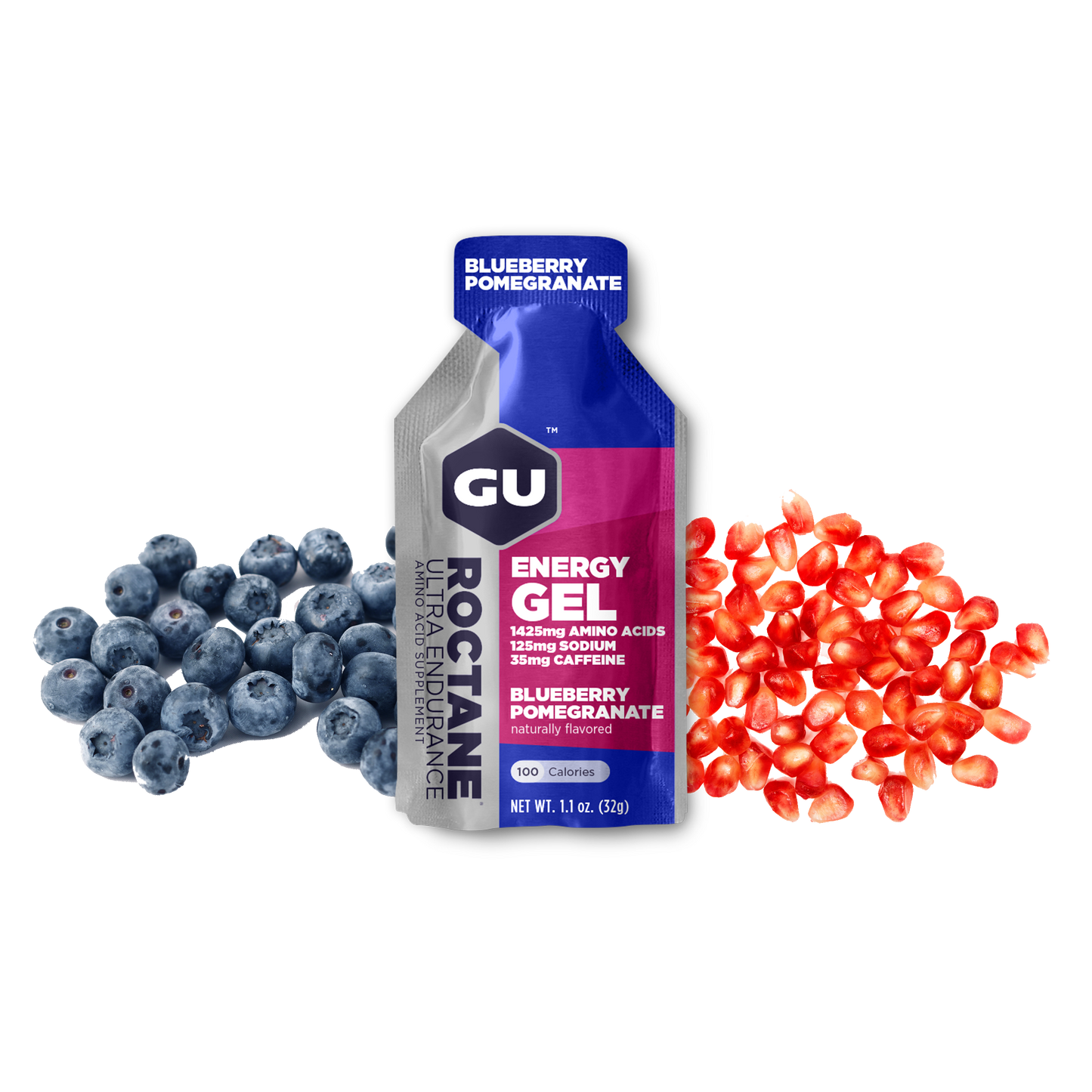 GU Roctane Gel – Blueberry Pomegranate (Arándano & Granada) – 35 mg, con cafeína